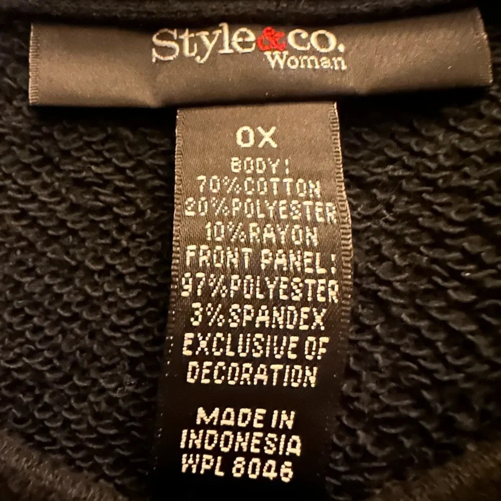 Style & Co. foil print sweater 0X - Picture 3 of 3